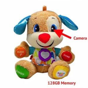 2K HD Hidden Motion Detection Nanny Spy Camera Plush Dog Toy Battery DVR DV.